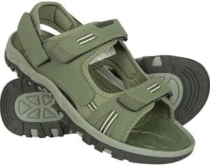Mountain Warehouse Z4 Mens Sandals - Neoprene Lining Shoes, Hook & Loop Strap, Phylon Midsole Beach Shoes, Suede Upper - For Spring Summer Travelling, Walking