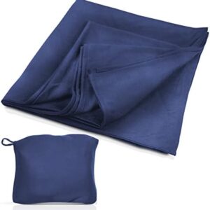 Cloudz Jersey Travel Blanket (50"x50") in A Bag - Blue