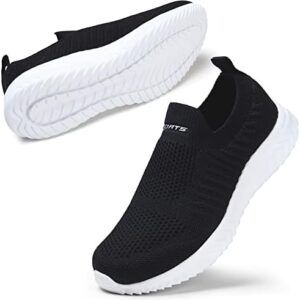 STQ Womens Slip On Trainers with Memory Foam Ladies Casual Shoes