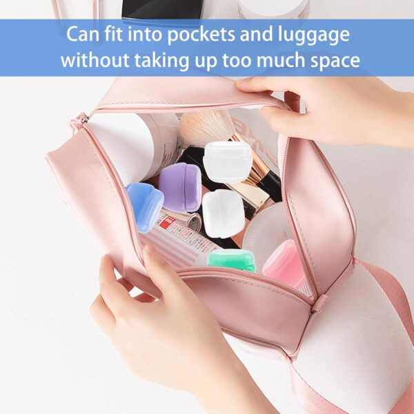 6PCS Travel Pots for Toiletries Waterproof Seal Travel Size Travel Pots Leakproof Plastic Travel Containers Sets Travel Containers for Liquid Creams Lotion Travel Bottles Accessories - Image 5