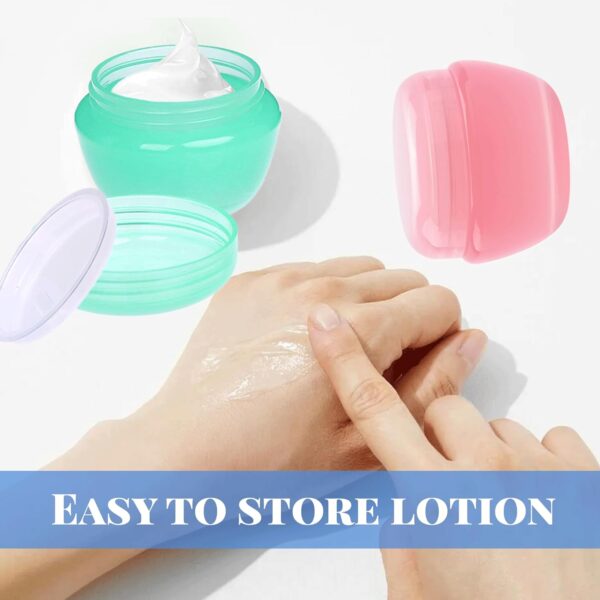 6PCS Travel Pots for Toiletries Waterproof Seal Travel Size Travel Pots Leakproof Plastic Travel Containers Sets Travel Containers for Liquid Creams Lotion Travel Bottles Accessories - Image 6
