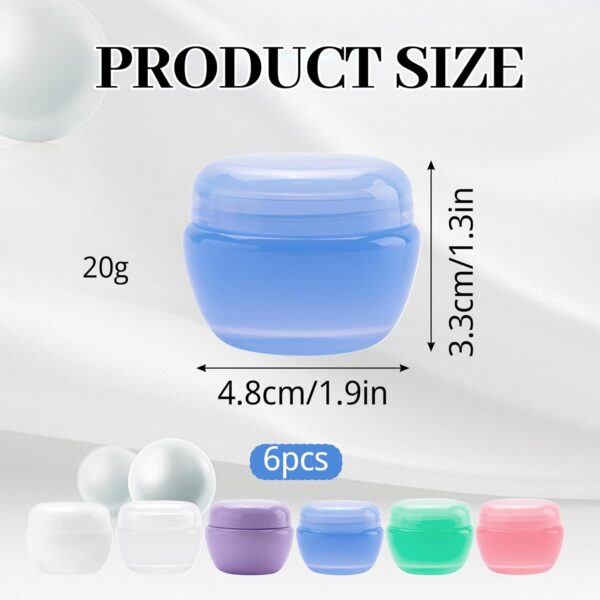6PCS Travel Pots for Toiletries Waterproof Seal Travel Size Travel Pots Leakproof Plastic Travel Containers Sets Travel Containers for Liquid Creams Lotion Travel Bottles Accessories - Image 2