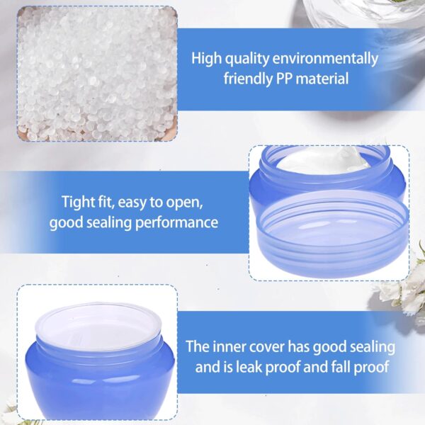 6PCS Travel Pots for Toiletries Waterproof Seal Travel Size Travel Pots Leakproof Plastic Travel Containers Sets Travel Containers for Liquid Creams Lotion Travel Bottles Accessories - Image 3