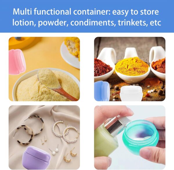 6PCS Travel Pots for Toiletries Waterproof Seal Travel Size Travel Pots Leakproof Plastic Travel Containers Sets Travel Containers for Liquid Creams Lotion Travel Bottles Accessories - Image 4